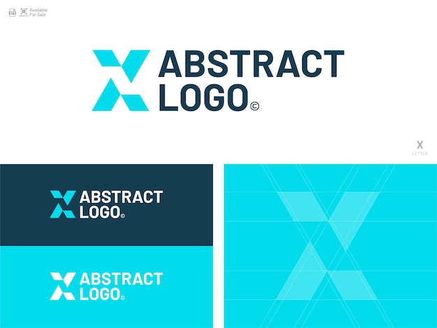 Logotipo del icono de letra del alfabeto X