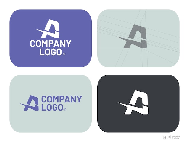 Logotipo del icono de letra del alfabeto A