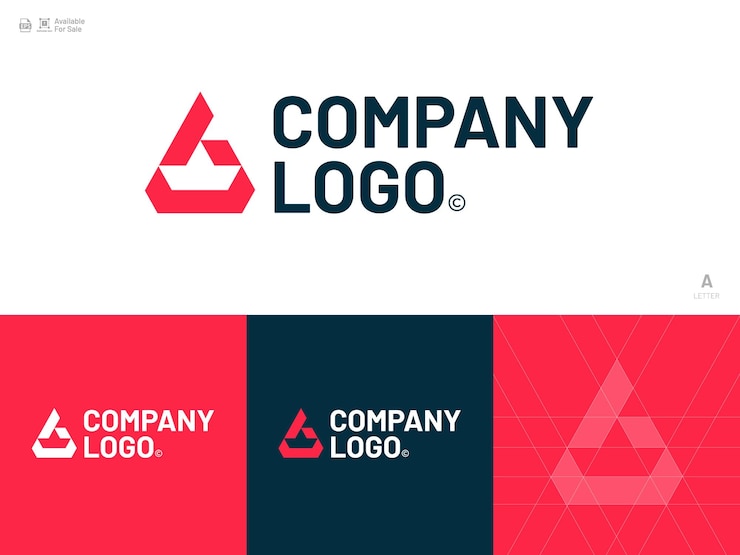 Vector logotipo del icono de letra del alfabeto a