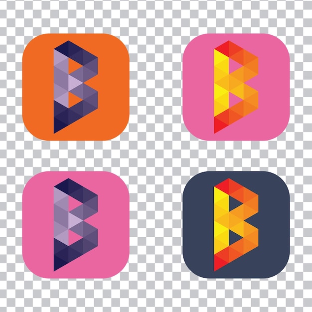 Logotipo de icono de letra B Logotipo de vector Icono de B Logotipo de B