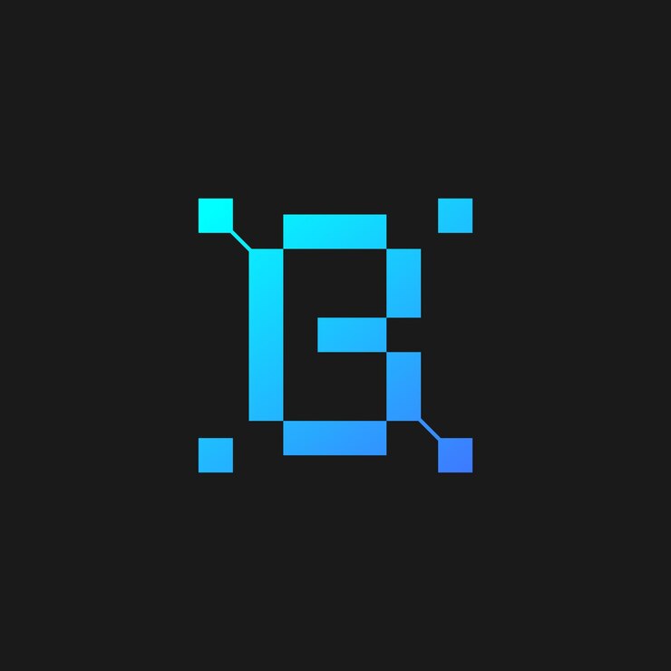 Vector el logotipo del ícono de la letra b del píxel