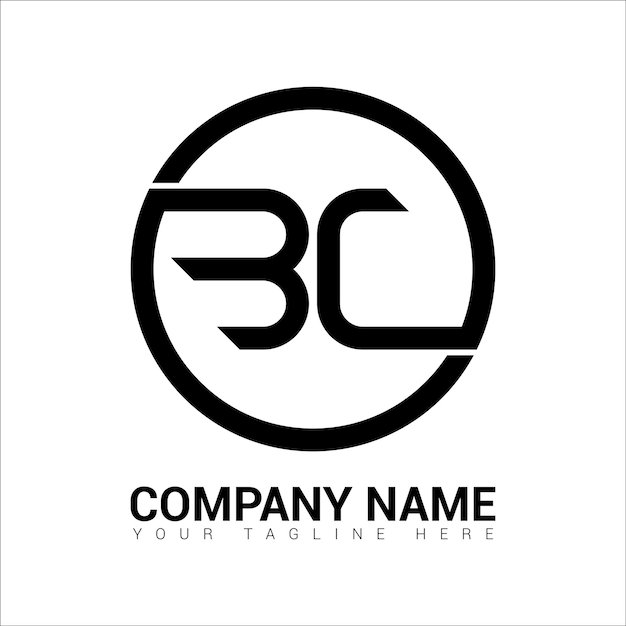 El logotipo del icono de la letra BC Inspirado por el diseño inicial creativo del logotipo BC