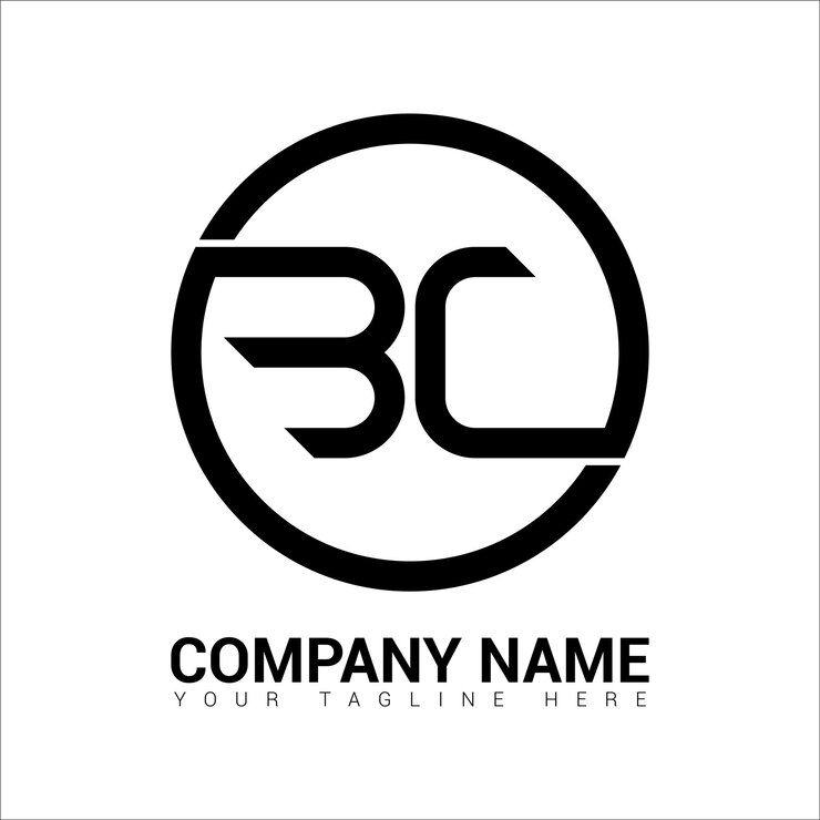 Vector el logotipo del icono de la letra bc inspirado por el diseño inicial creativo del logotipo bc