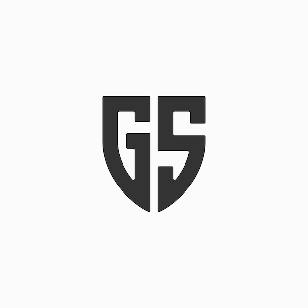Logotipo de icono de letras del alfabeto SG o GS