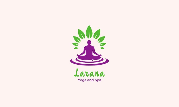 Logotipo del icono de loto de yoga