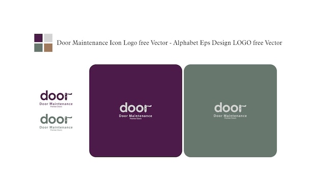 Logotipo de icono de mantenimiento de puerta Vector libre Alfabeto Eps Diseño LOGOTIPO vector libre
