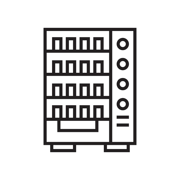 El logotipo del icono de la máquina expendedora