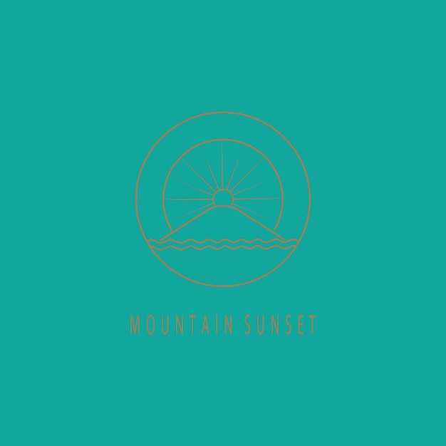 Logotipo de icono de montaña