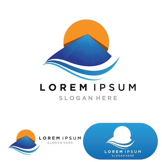 Logotipo de icono de montaña