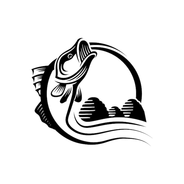 Logotipo del icono de pescado