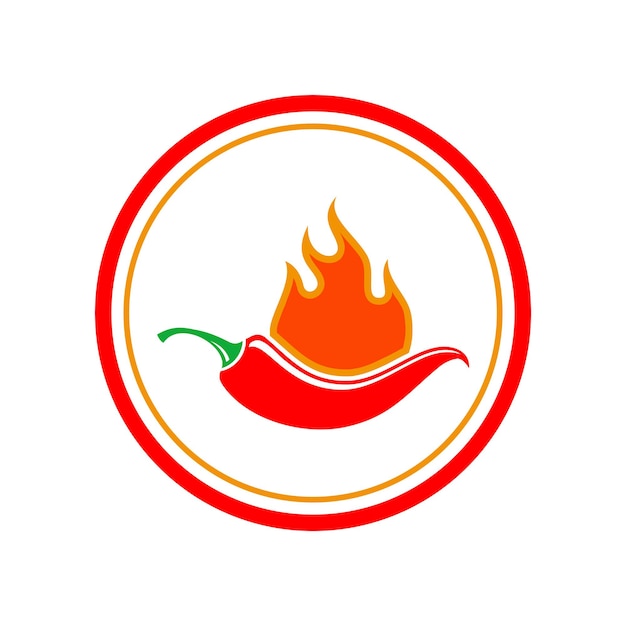 Logotipo de icono picante picante de chile