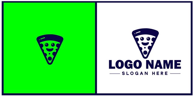 Vector el logotipo del icono de la pizzería, el restaurante de comida rápida, la cafetería, la silueta, el logotipo vectorial.
