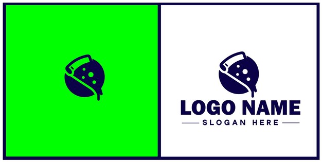 Vector el logotipo del icono de la pizzería, el restaurante de comida rápida, la cafetería, la silueta, el logotipo vectorial.