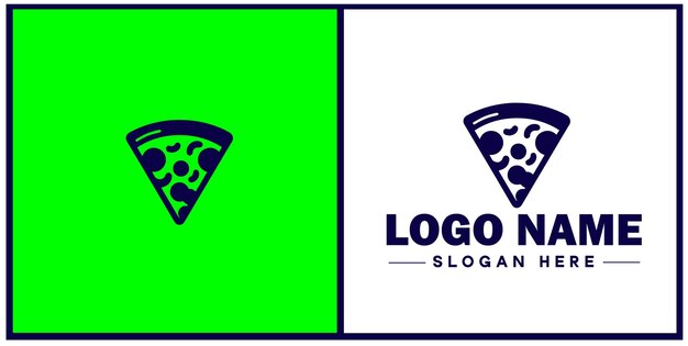 Vector el logotipo del icono de la pizzería, el restaurante de comida rápida, la cafetería, la silueta, el logotipo vectorial.