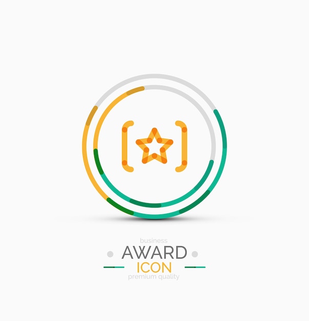 Logotipo de icono de premio