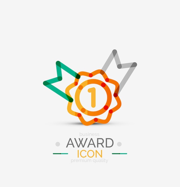 Logotipo de icono de premio