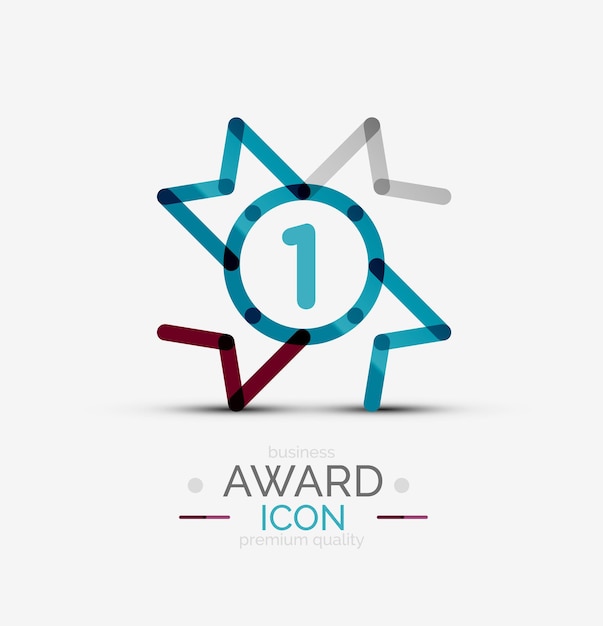 Logotipo de icono de premio