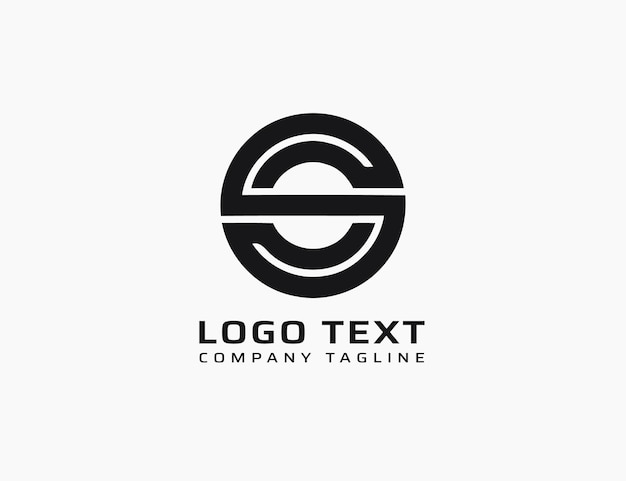 Logotipo de icono de s abstracto y mínimo