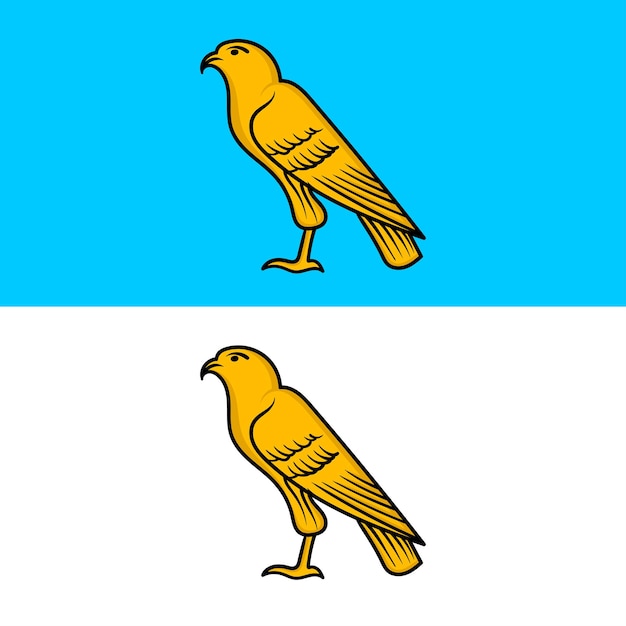 Vector logotipo de icono simple de pájaro premium de alta calidad