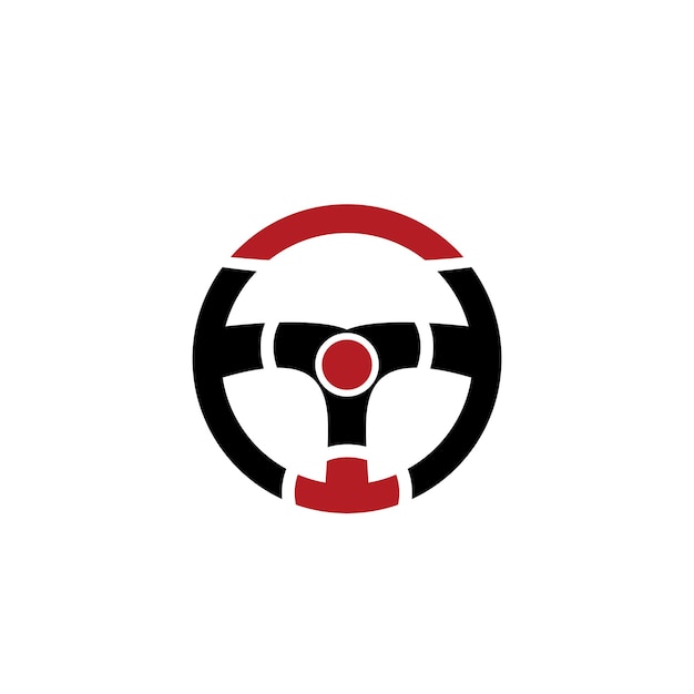 Logotipo de icono de vector de volante