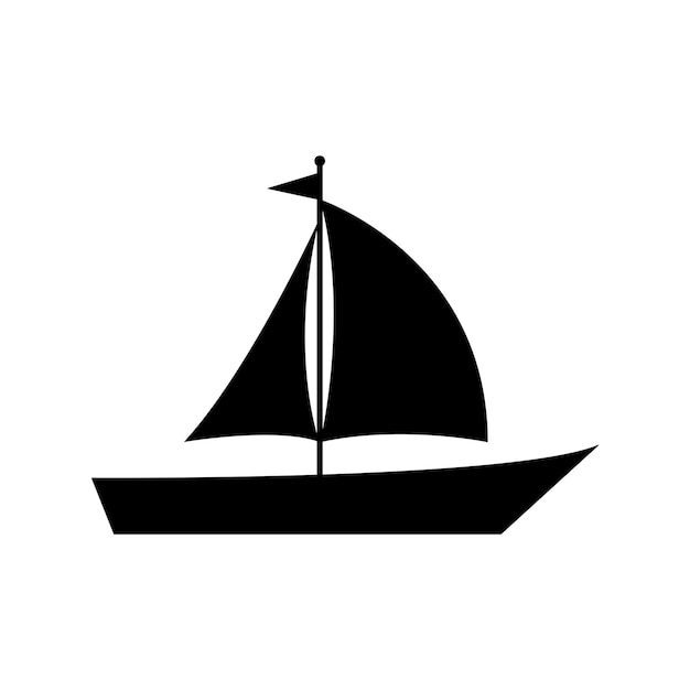 El logotipo del icono del velero
