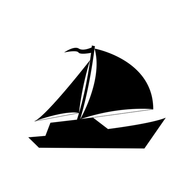 El logotipo del icono del velero