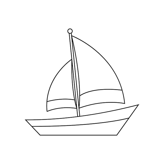 El logotipo del icono del velero