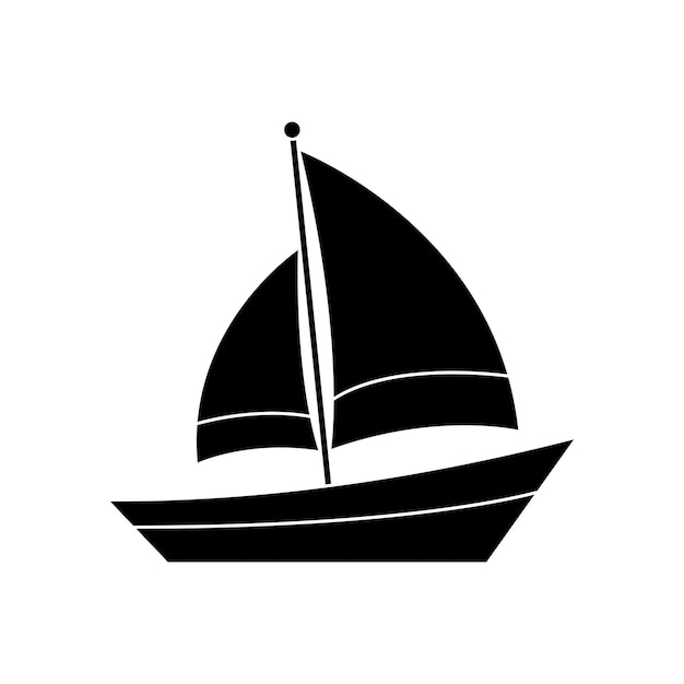 El logotipo del icono del velero