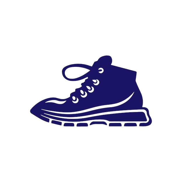 Logotipo del icono del zapato Vector de botas escolares zapatos deportivos aislados diseño de silueta para hombre
