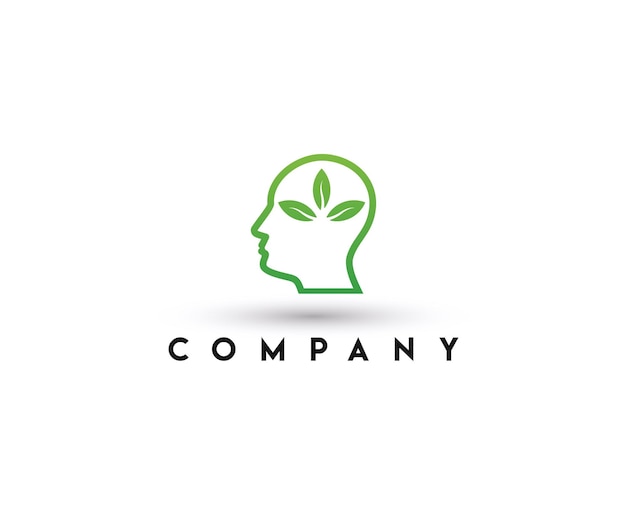 Vector logotipo de idea verde natural