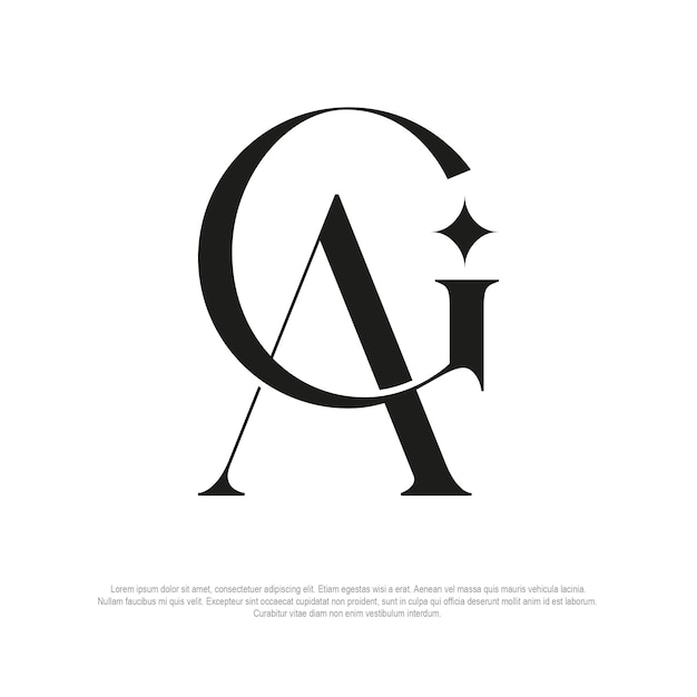 Logotipo de identidad GAy elegante