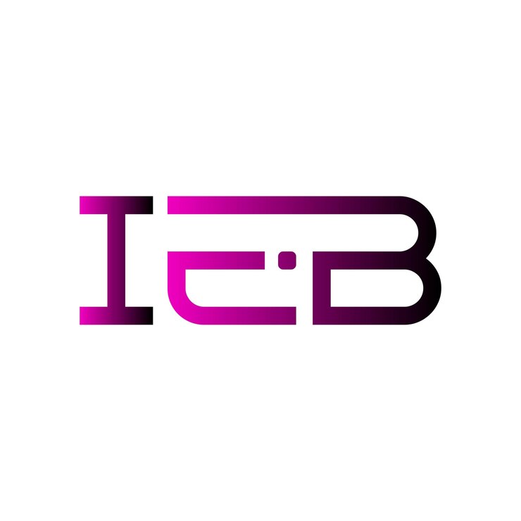 Vector el logotipo de ieb es una tipografía abstracta, simple, moderno y de diseño vectorio minimalista.