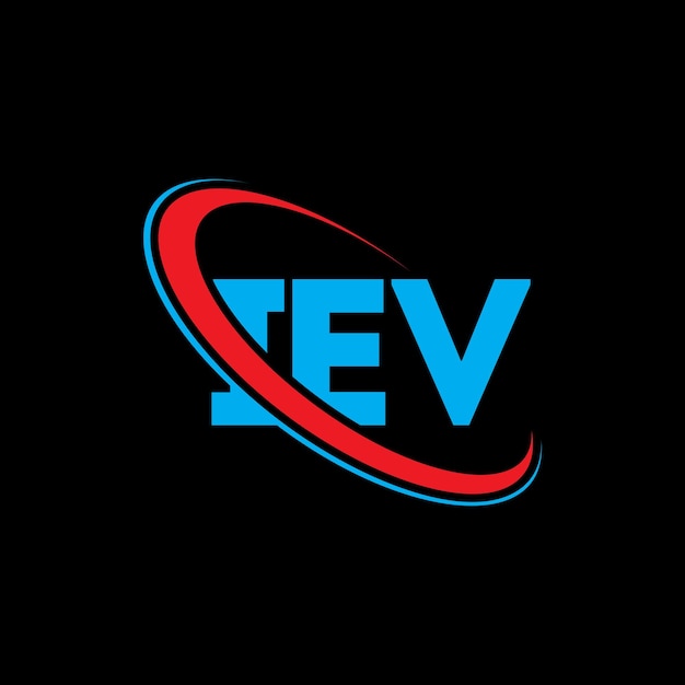 Logotipo de IEV Diseño de logotipo de letra de IEV Iniciales Logotipo IEV vinculado con círculo y mayúscula Logotipo de monograma Tipografía de IEV para negocios tecnológicos y marca inmobiliaria
