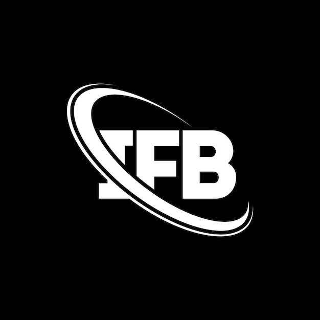 El logotipo de IFB, la letra IFB, el diseño del logotipo de la carta IFB, las iniciales del logotipo IFB vinculadas con un círculo y un monograma en mayúsculas, la tipografía IFB para el negocio tecnológico y la marca inmobiliaria.