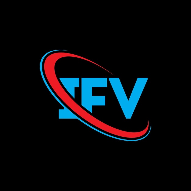 El logotipo de IFV, la letra IFV, el diseño del logotipo de la carta IFV, las iniciales, el logotipo IFV vinculado con un círculo y un monograma en mayúsculas, la tipografía IFV para el negocio tecnológico y la marca inmobiliaria.