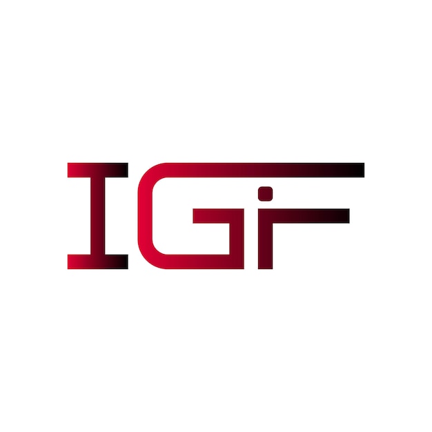 El logotipo de IGF es una tipografía abstracta, un diseño vectorial moderno y minimalista.