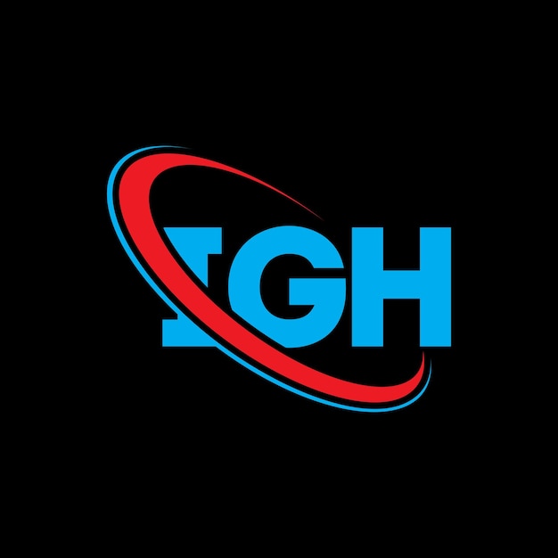 Vector logotipo igh igh letra igh diseño de logotipo igh iniciales igh logotipo vinculado con círculo y mayúscula monograma igh tipografía para negocios de tecnología y marca inmobiliaria