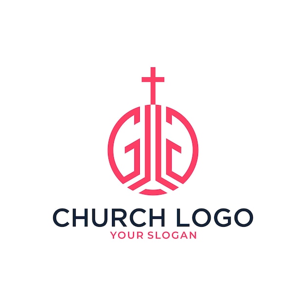 Vector logotipo de la iglesia gg