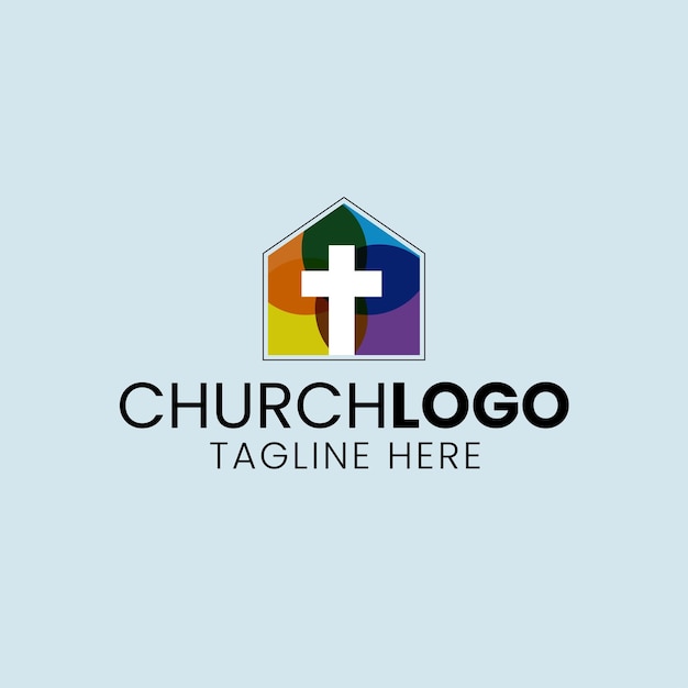 Logotipo de la iglesia - logotipo de mosaico