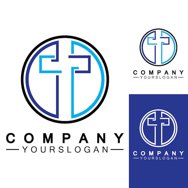 Logotipo de la iglesiaIlustración del signo de la cruz de la iglesia limpia moderna para un signo de la iglesia modernaIcono de la cruz cristiana Signo de la fe católica religiosa y ortodoxa