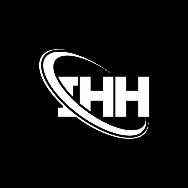 Logotipo de IHH Diseño del logotipo de la letra IHH Iniciales del logotipo IHH vinculado con círculo y monograma en mayúsculas Logotipo IHH Tipografía para negocios tecnológicos y marca inmobiliaria