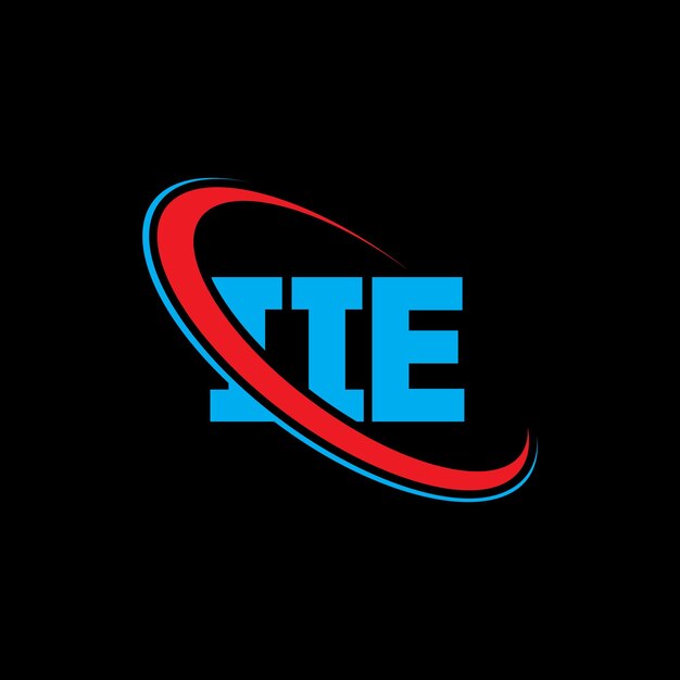 Logotipo IIE Diseño del logotipo de la letra IIE Iniciales Logotipo IEE vinculado con círculo y monograma en mayúsculas Logotipo IEI tipografía para negocios tecnológicos y marca inmobiliaria