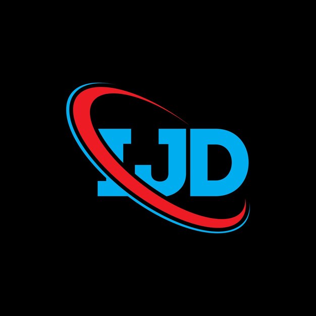 Logotipo IJD IJD letra IJD diseño de logotipo de letra Iniciales Logo IJD vinculado con círculo y mayúscula logotipo monograma IJD tipografía para negocios de tecnología y marca inmobiliaria