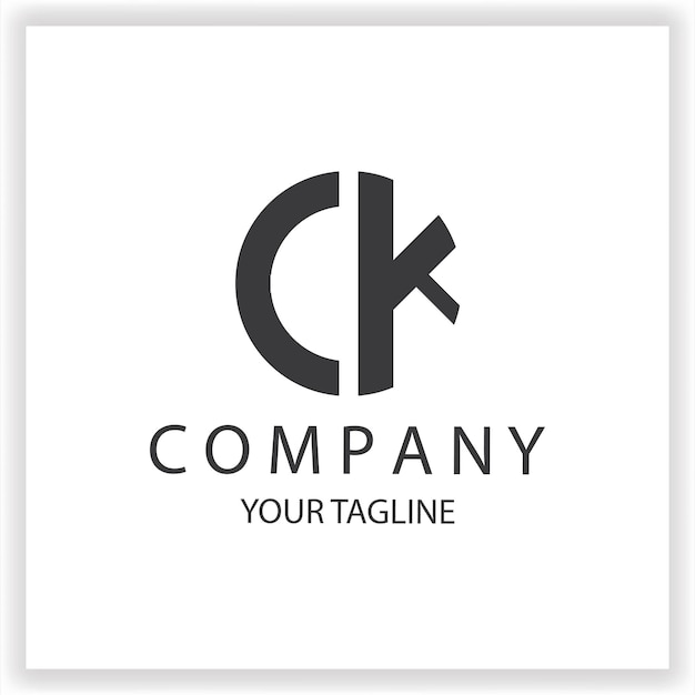 Logotipo IK monograma sencillo y moderno círculo de color negro plantilla de diseño de vector elegante premium eps 10