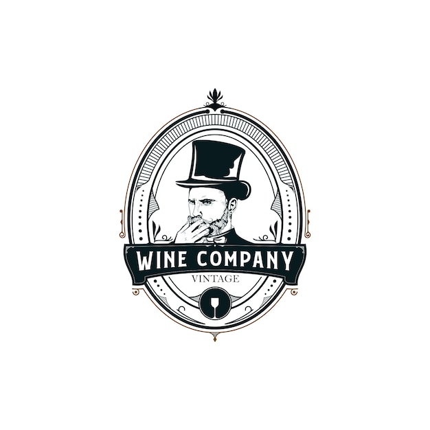 LOGOTIPO DE ILUSTRACIÓN DE VINO