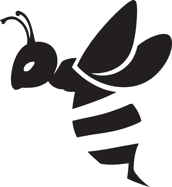 Logotipo de ilustración de abeja juguetona
