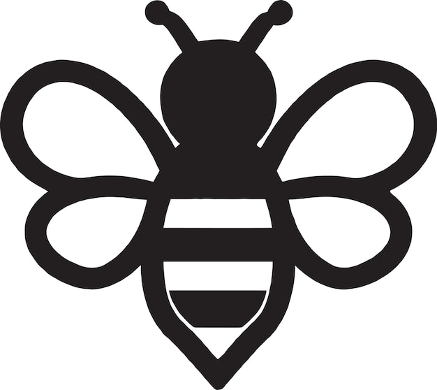 Logotipo de ilustración de abeja reina