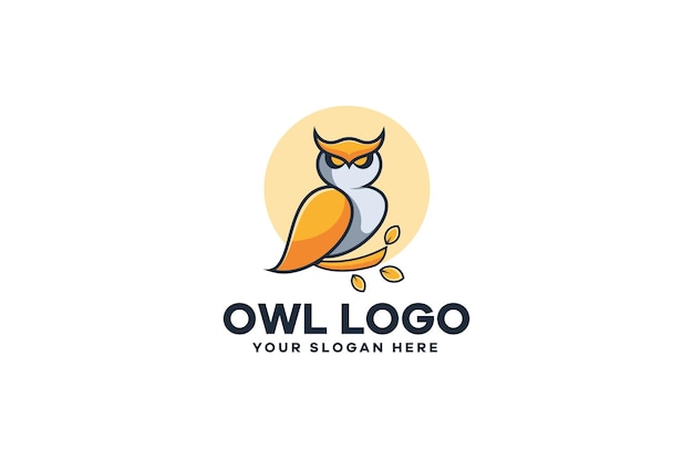 Logotipo de ilustración de búho