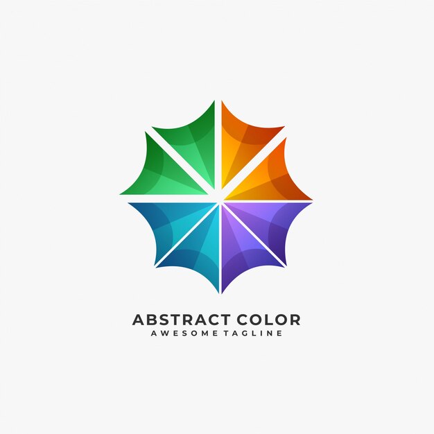 Vector logotipo de ilustración de color abstracto.