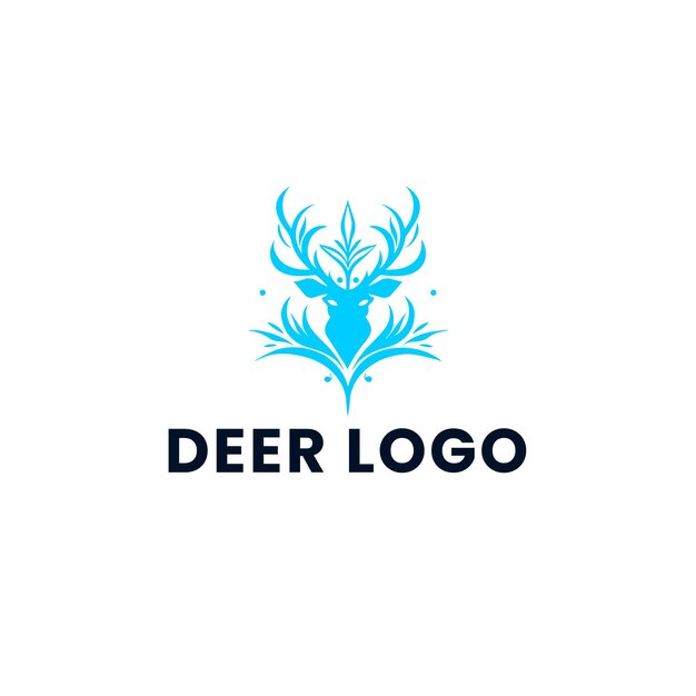 Logotipo de ilustración colorida degradado de ciervo